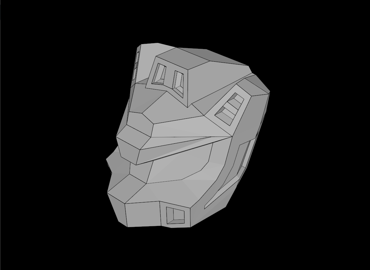 Lego Compatible (11589pb01.dat) Minifig Head Modified Galaxy Squad Robot with Visor and Forehead