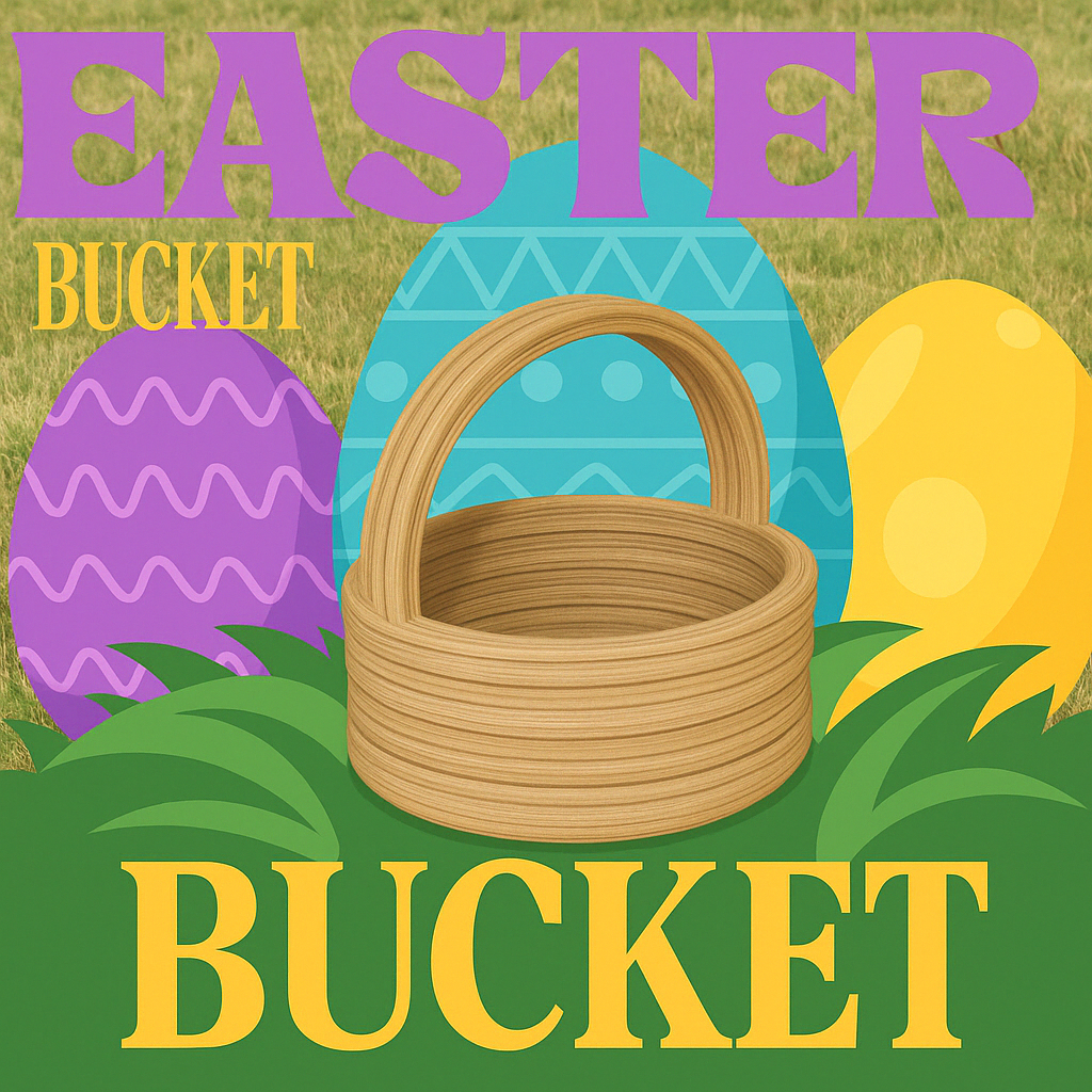 Wood Pattern Easter Basket - 2025