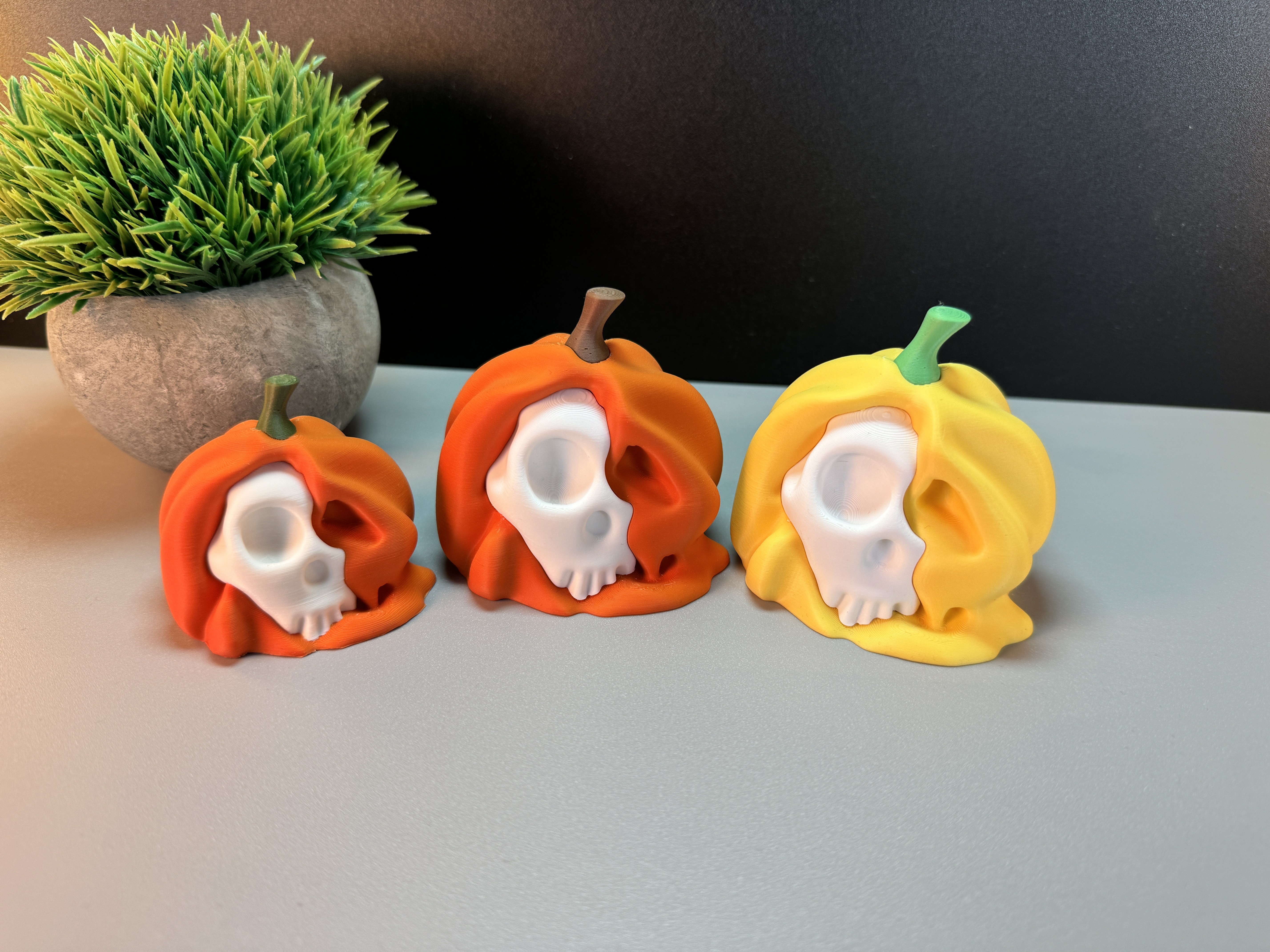 Melting Skull Pumpkin