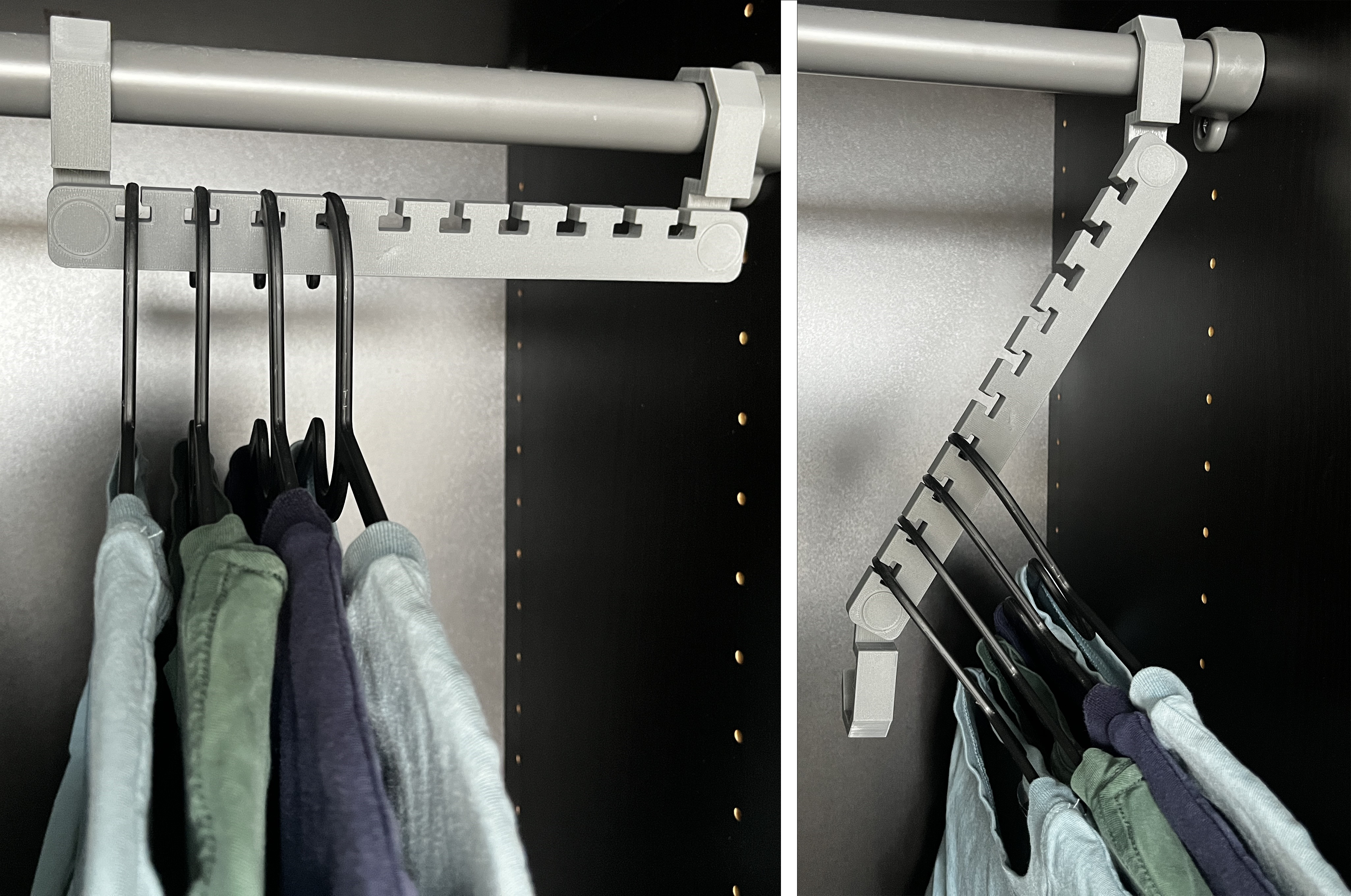 Space saving hanger - Print-In-Place, Parametric