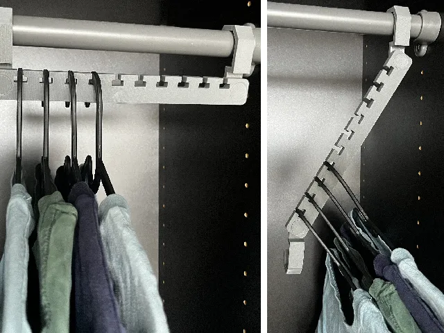 Space saving hanger - Print-In-Place, Parametric