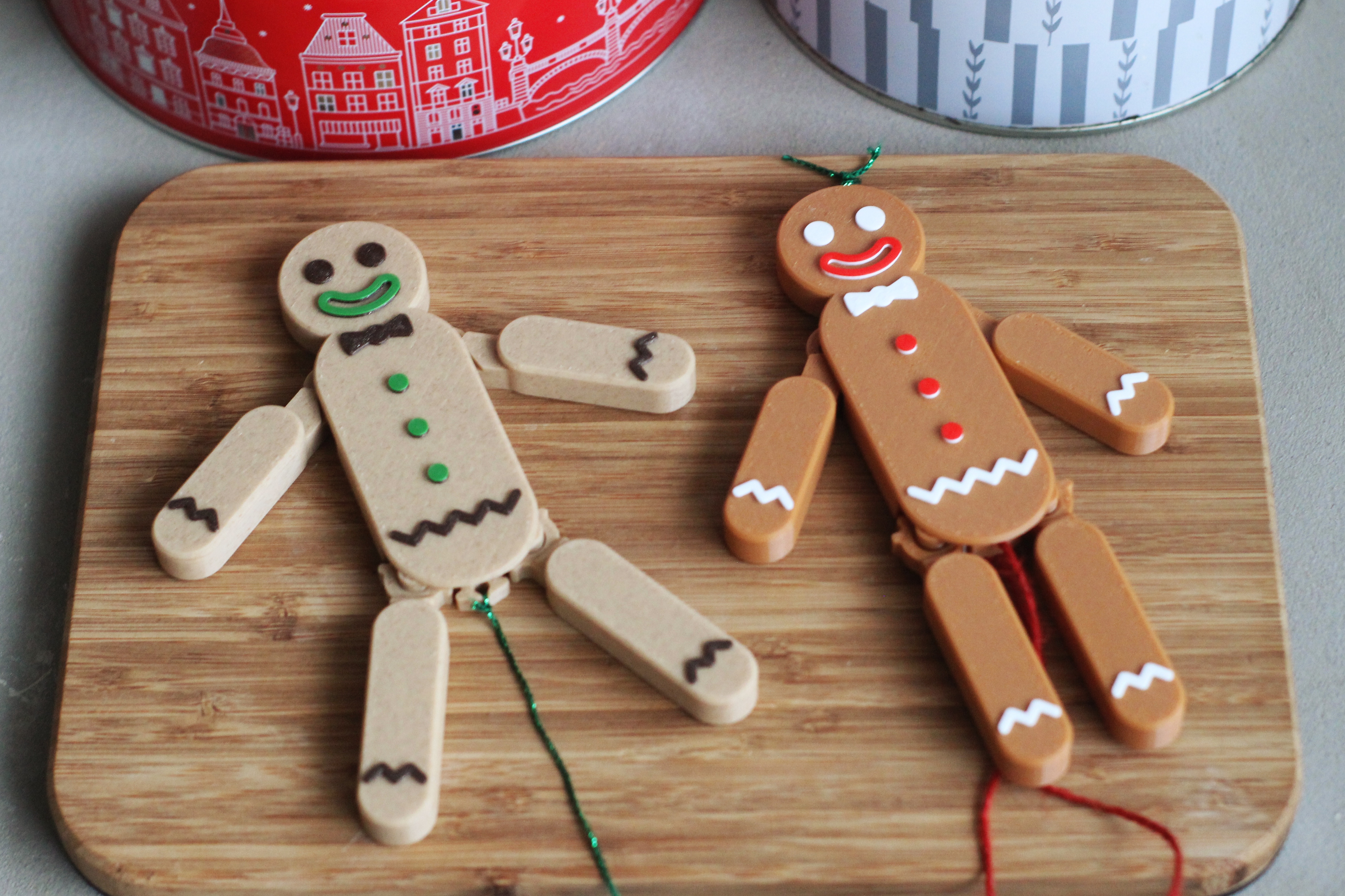 Miniatura 4 do modelo 3D Pull-String Gingerbread Man (print in place)