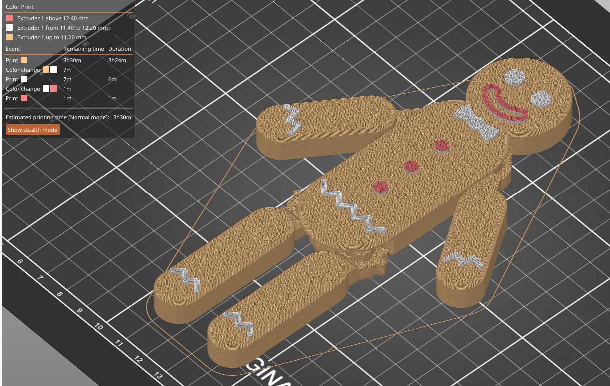 Miniatura 6 do modelo 3D Pull-String Gingerbread Man (print in place)