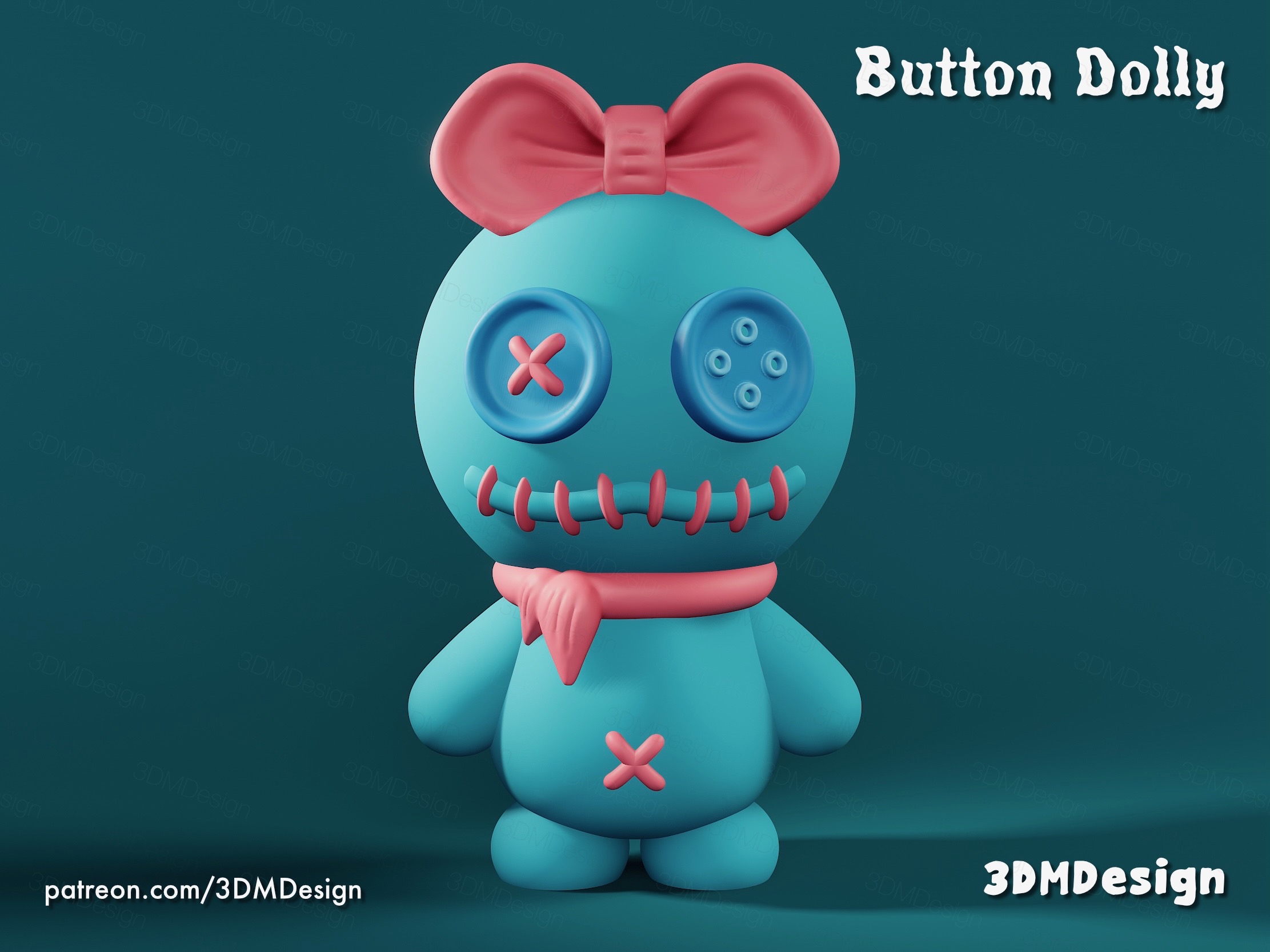 Button Dolly Keychain