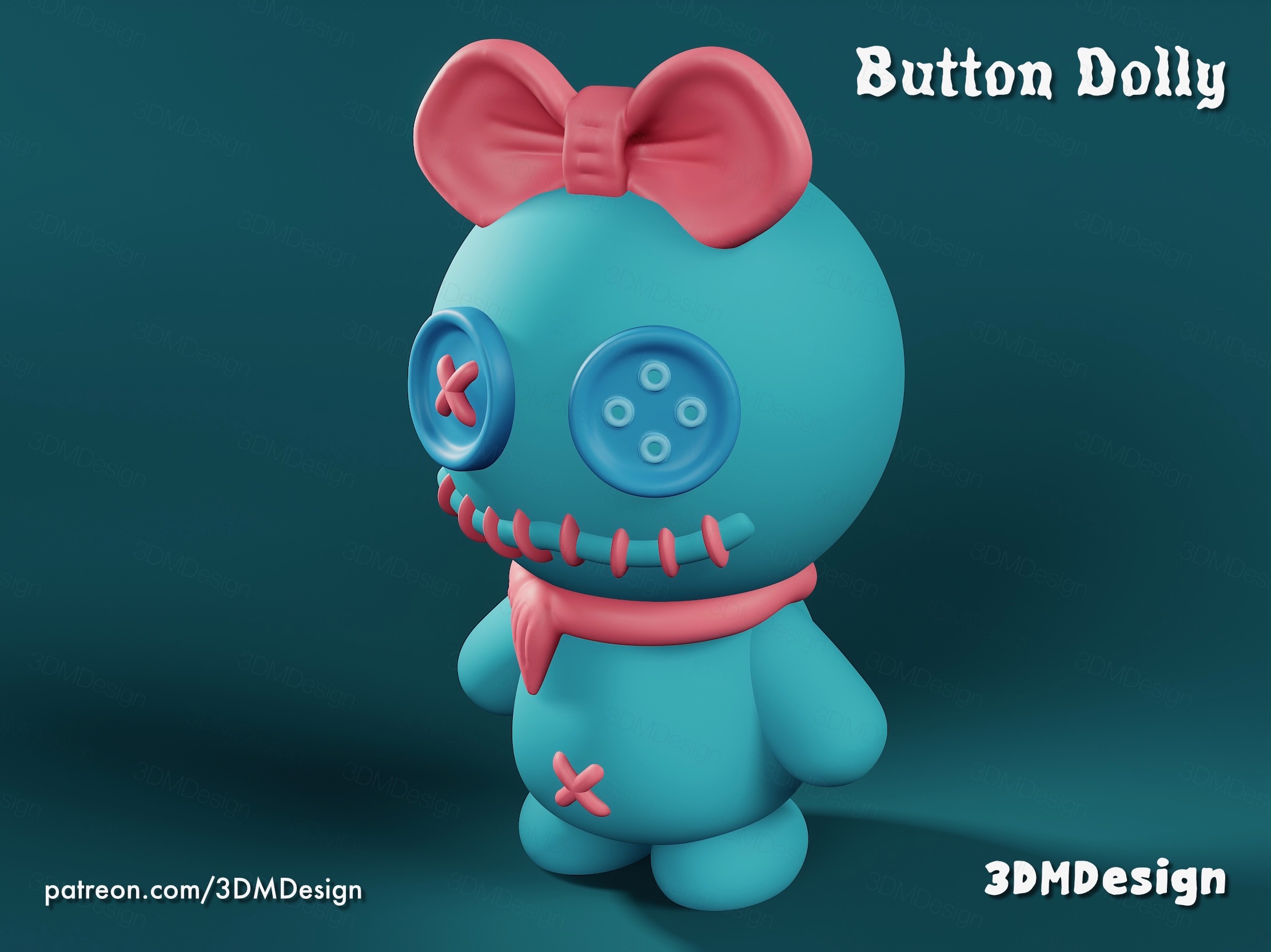 Button Dolly Keychain — miniatura 3