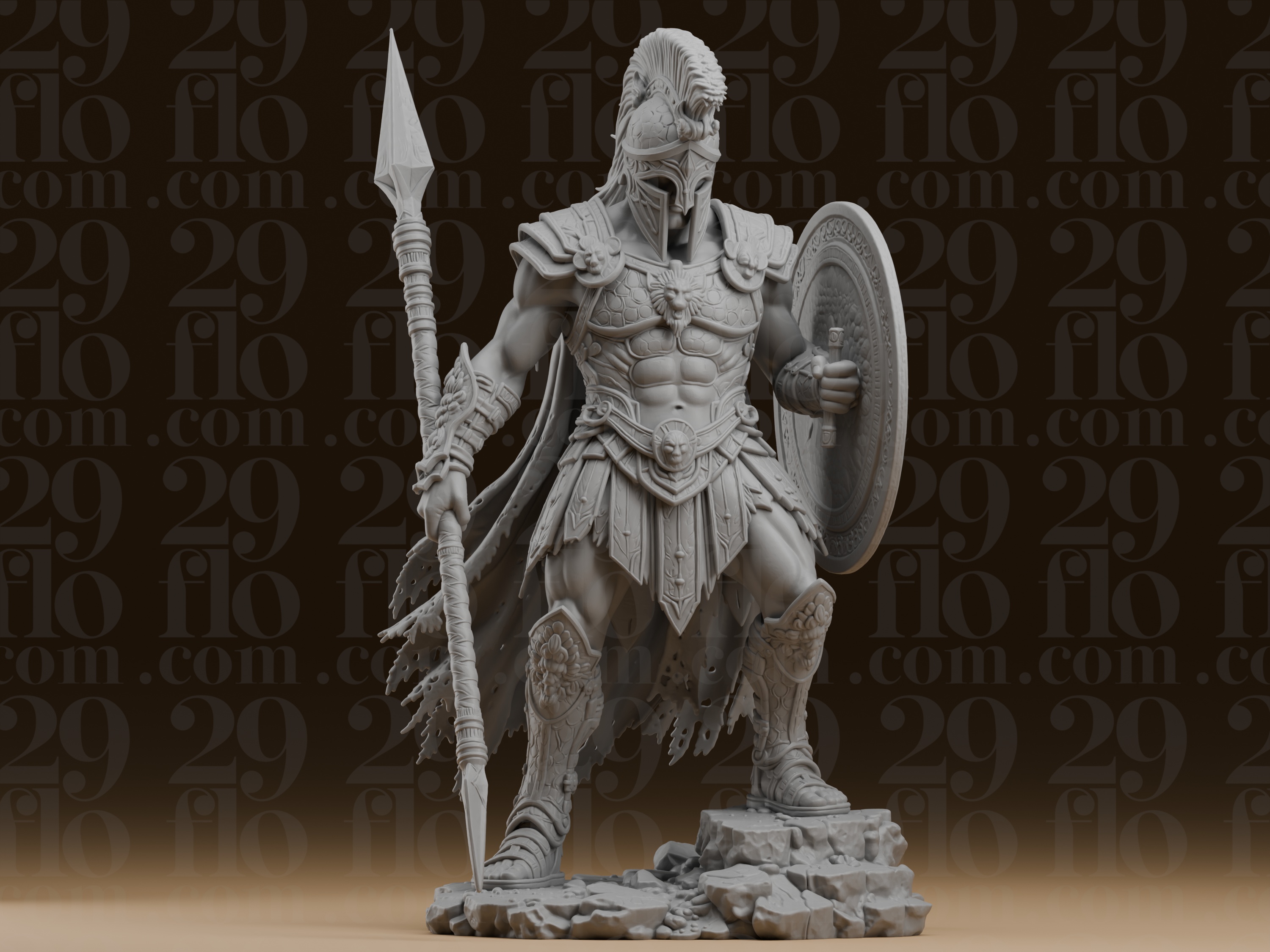 #277 Spartan Hero Warrior Statue