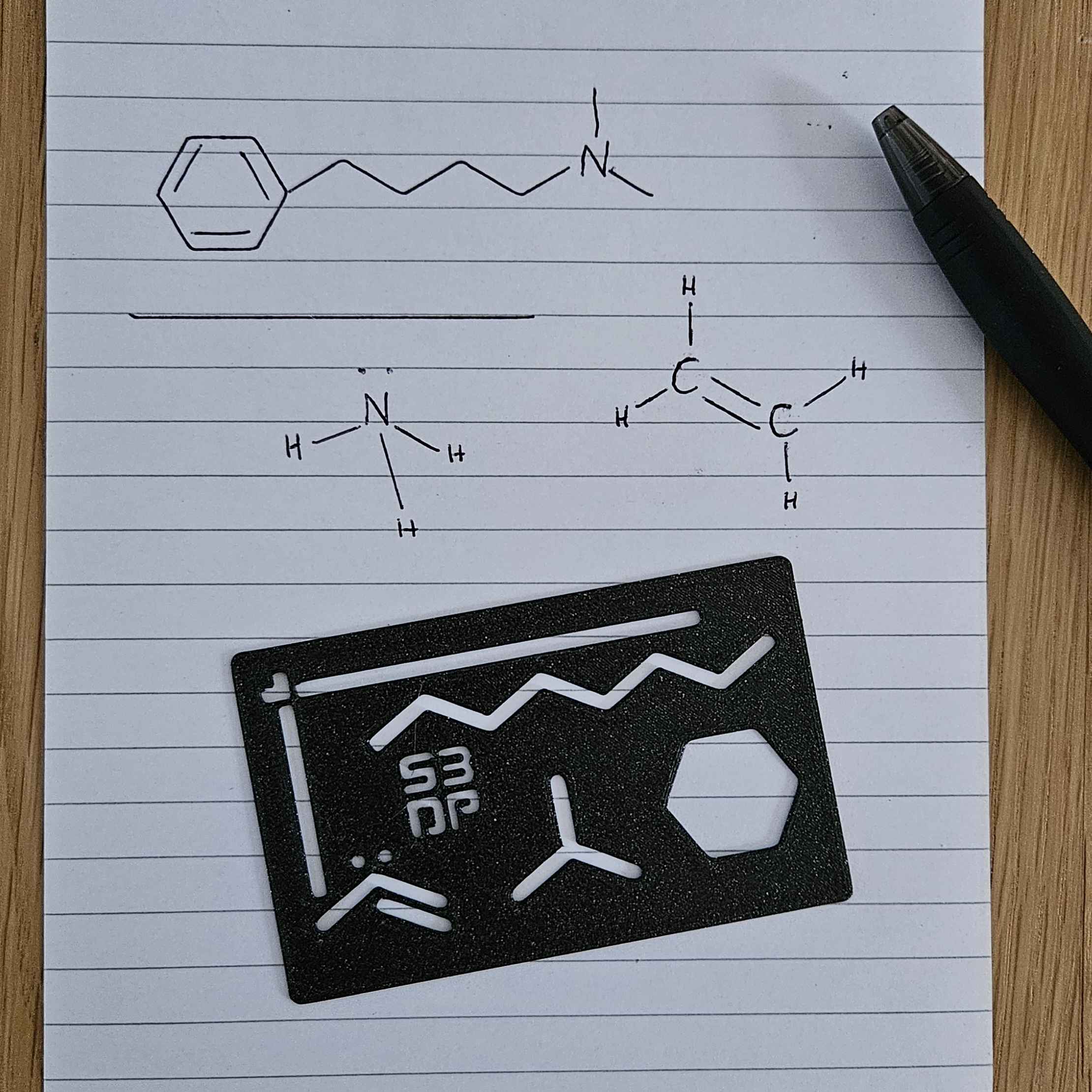 Simple Organic Chemistry Stencil by Sam | Download free STL model ...