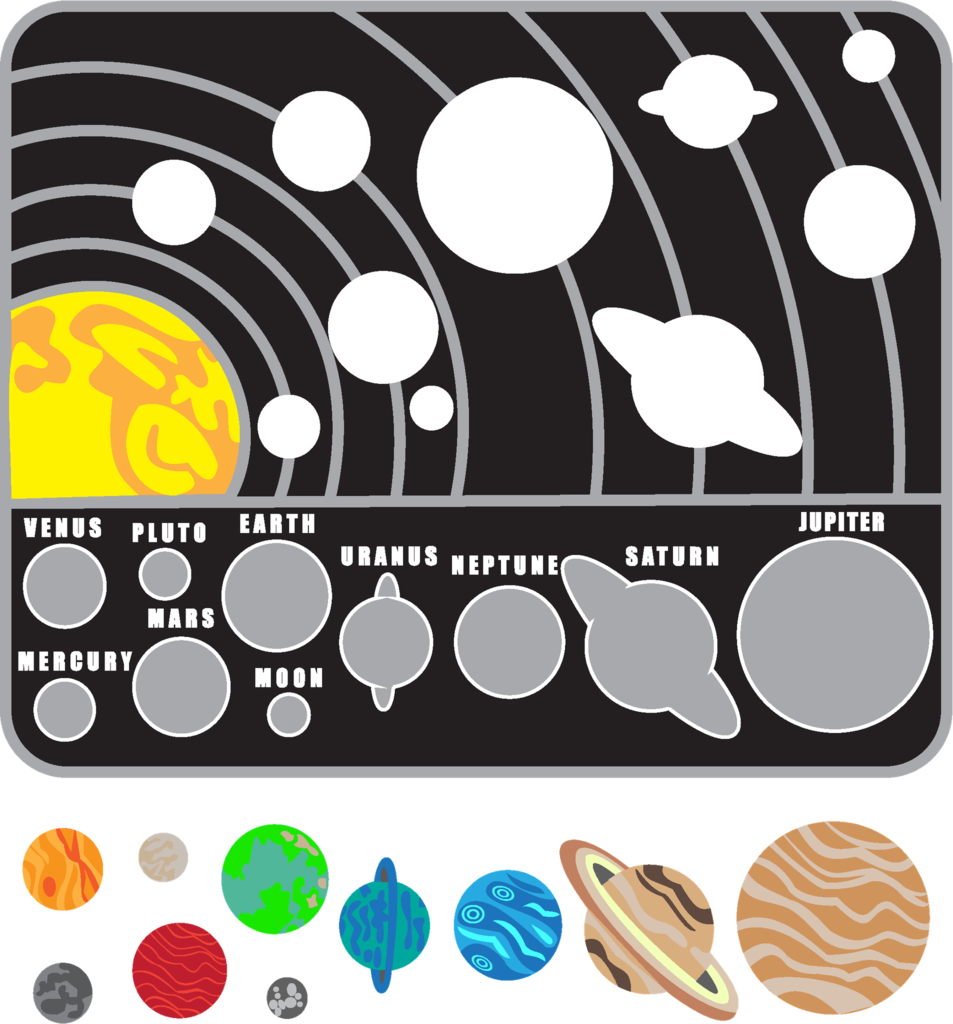 Educational kids' solar system puzzle