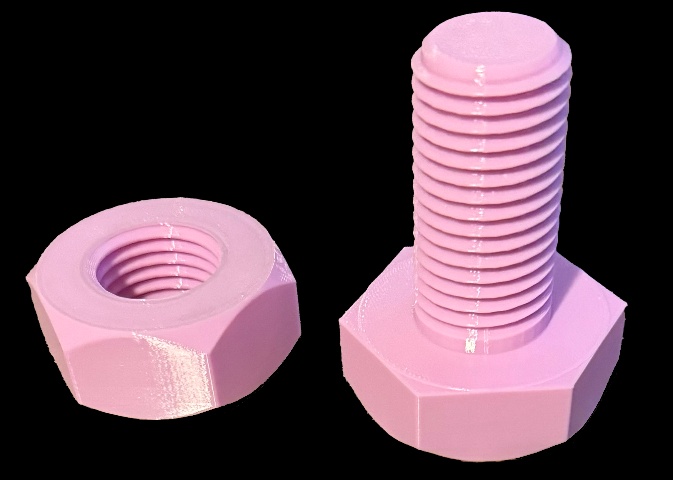 Large bolt and nut fidget