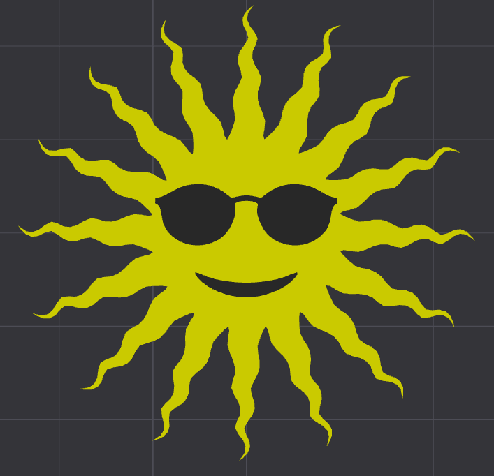 Sun with sunglasses