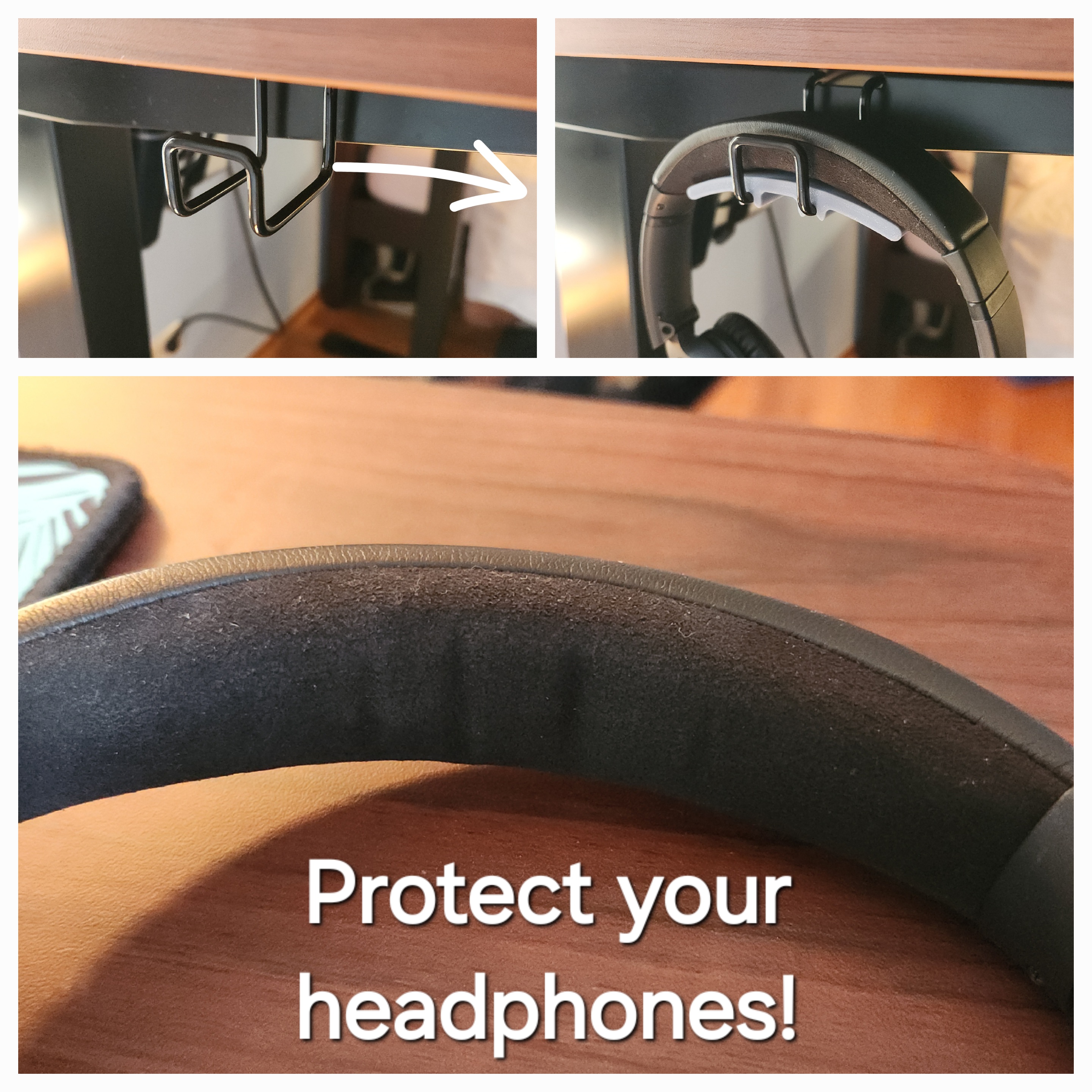 Vivo Standing Desk Headphone Hook Adapter