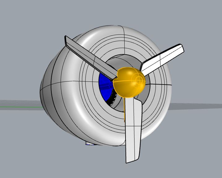 Turbine Engine Garden Spinner 3D model thumbnail