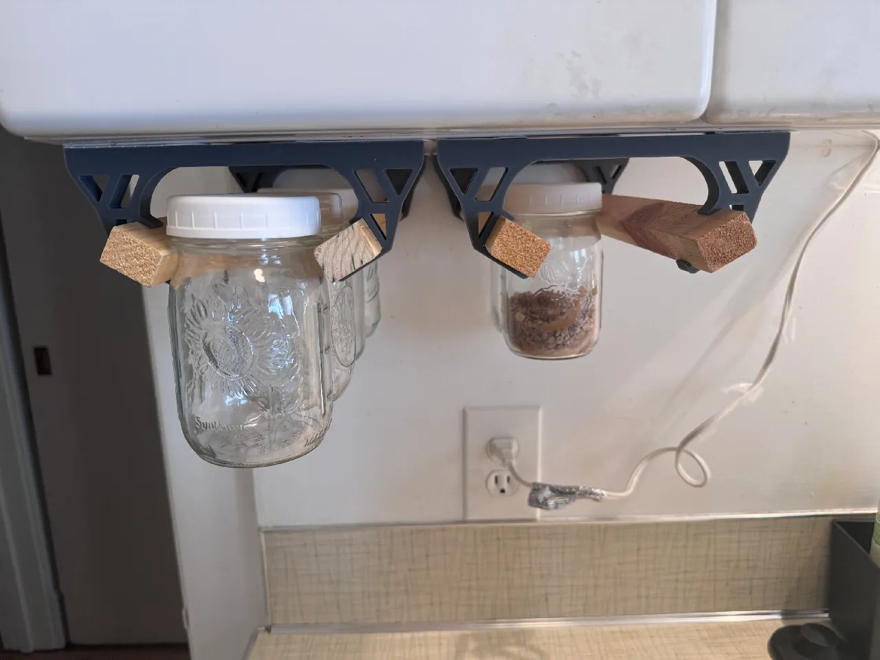 Hanging Mason Jar Rack by Gage | Download free STL model | Printables.com