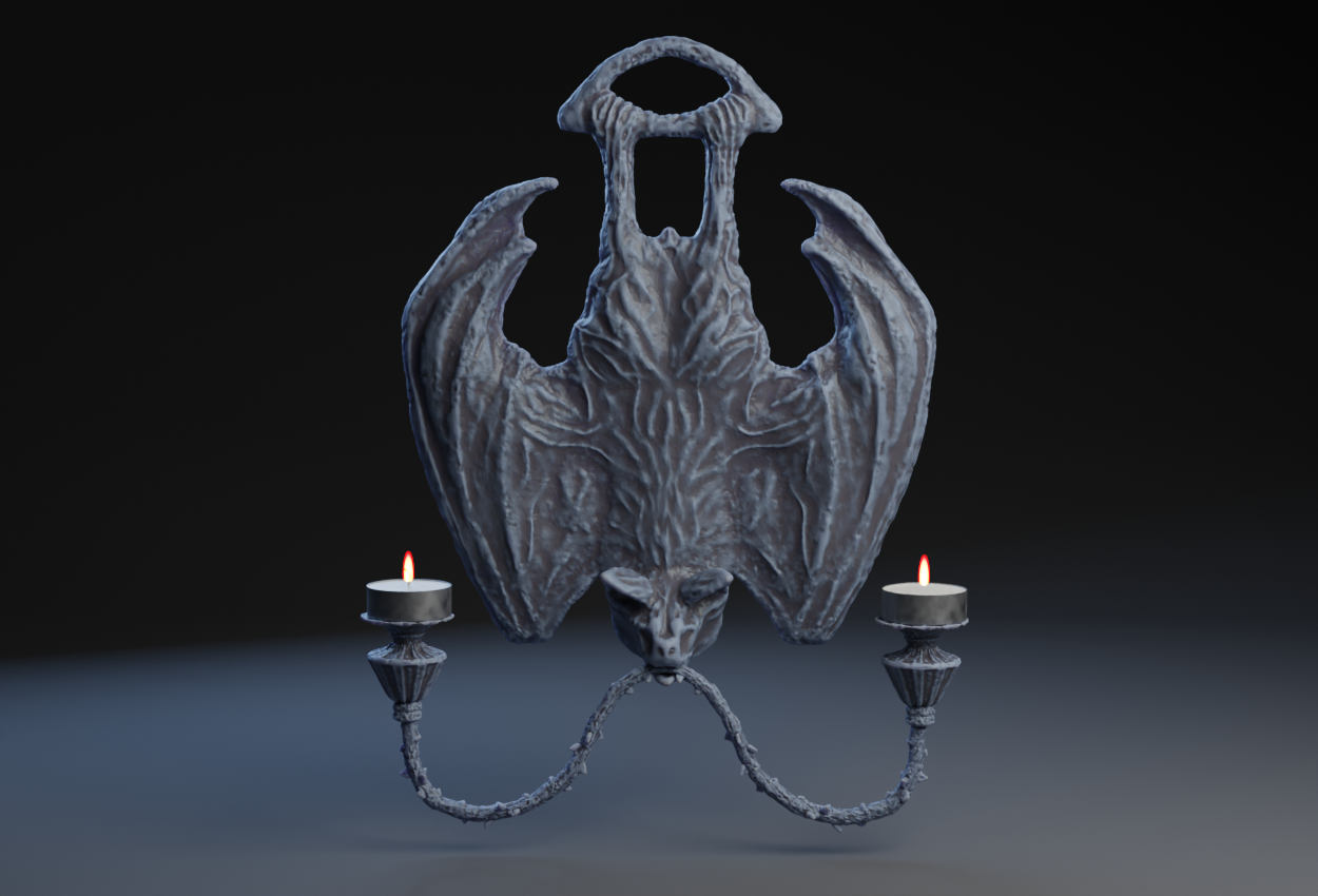 Wall Mount Bat Candelabra