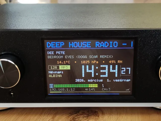 yoRadio case for IPS 3.5 Inch SPI  480*320 Capacitive Touch Display