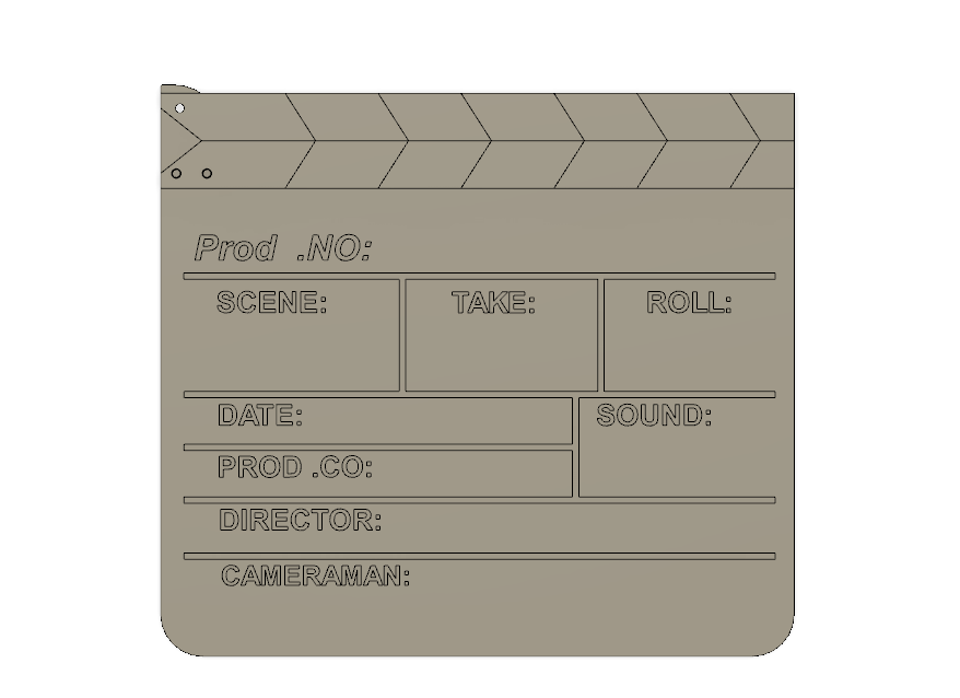 Miniatura 3 do modelo 3D clapperboard / Regieklappe