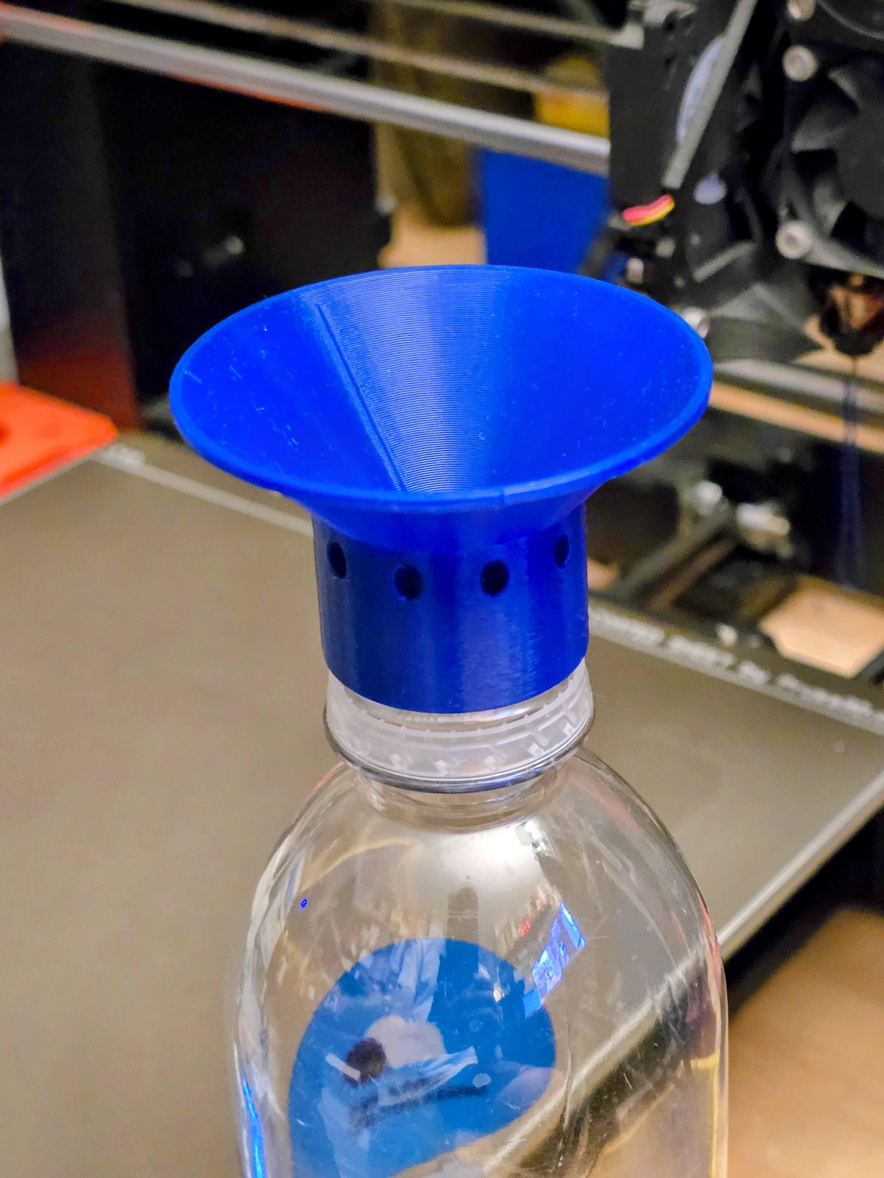 Vented Threaded Funnels for Water or Soda Bottles
