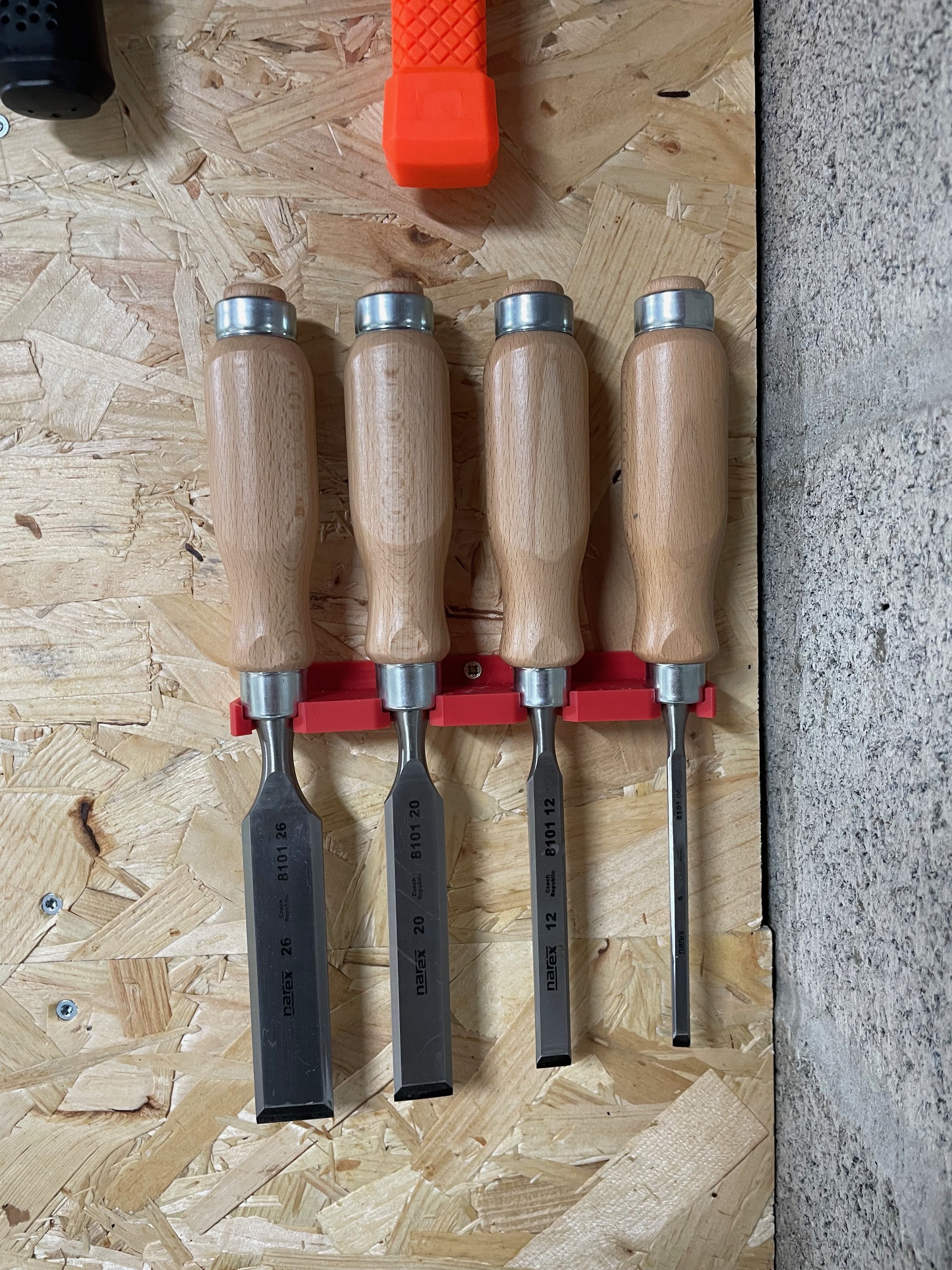 Narex basic 4 chisel set holder