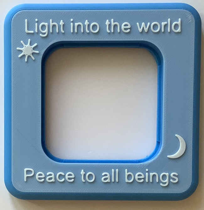 Ligtht switch frame for light and peace