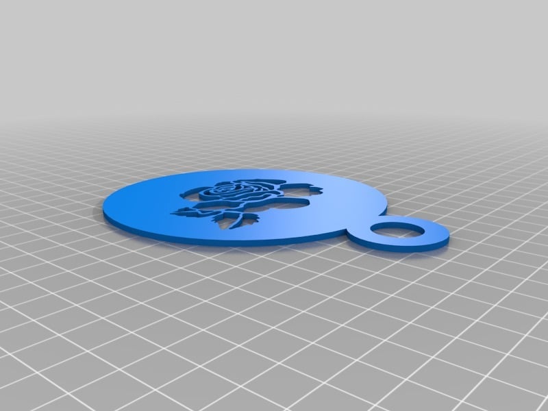 Miniatura 2 do modelo 3D coffee Stencil - Rose