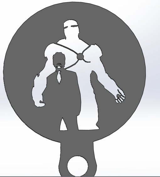 coffee stencil - Tony Stark, Ironman