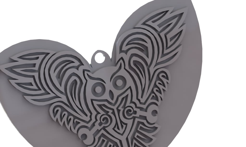 Celtic Owl - pendant/Keychain/earring by 3DCustomPrint | Download free ...