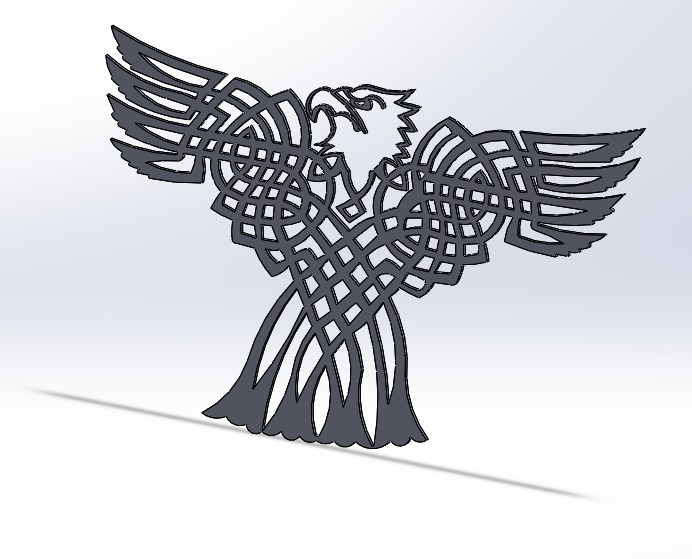Miniatura 3 do modelo 3D Celtic Bald eagle