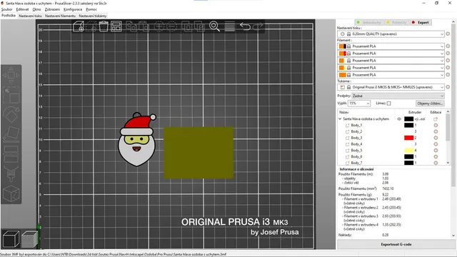Santa Claus - hlava - ozdoba na stomeček