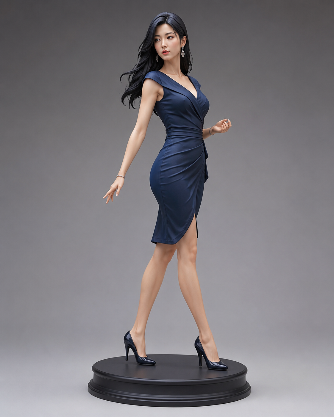 Elegant Asia figure on podium  -  Elegante Asia Figur auf Podest