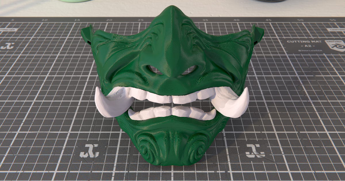 Oni Mask (Samurai Mask) #1 by Jose L. González | Download free STL ...