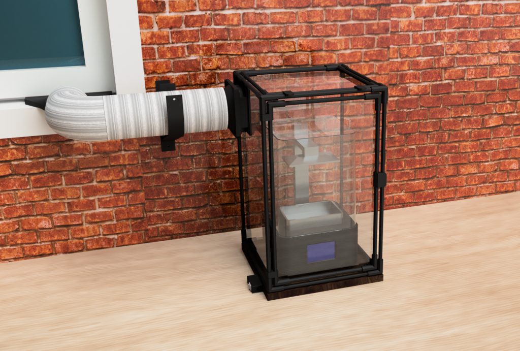 Customizable Ventilated Enclosure for Resin Printers