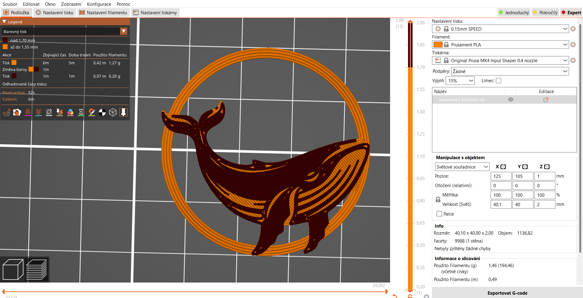 Miniatura 2 do modelo 3D Humpback whale 3 (two colours)