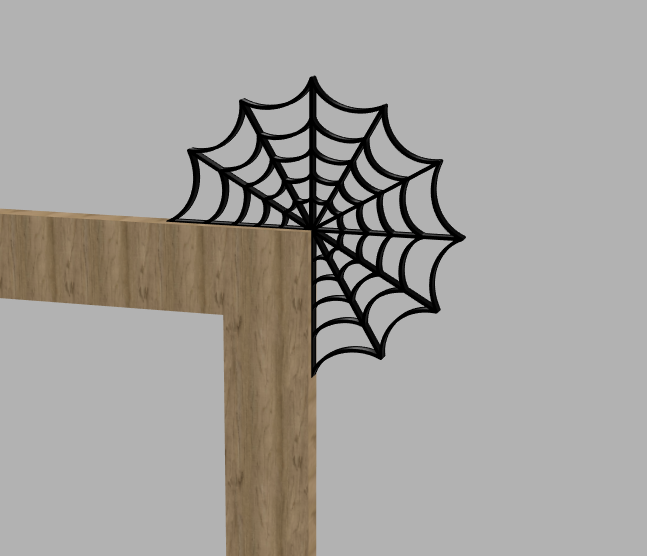 Spider web doorframe decoration