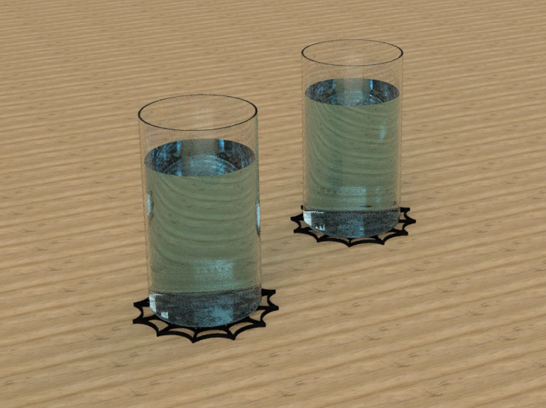 Miniatura 2 do modelo 3D Spider web coaster