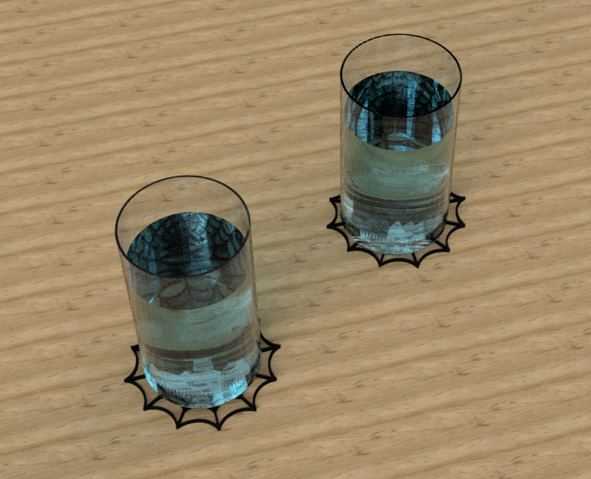 Miniatura 3 do modelo 3D Spider web coaster