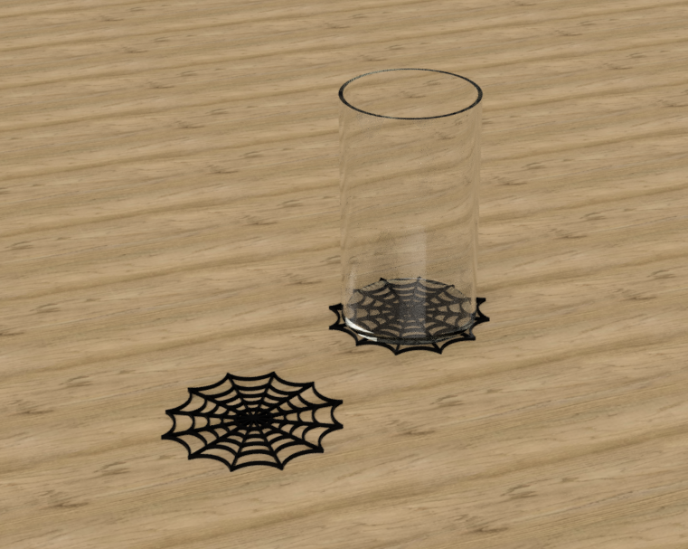 Spider web coaster