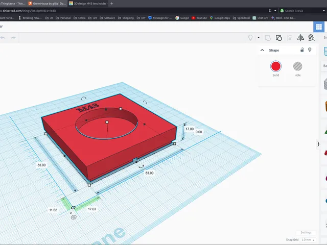 M43 Gridfinity holder