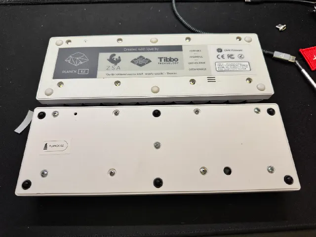 ZSA Planck keyboard rear cover