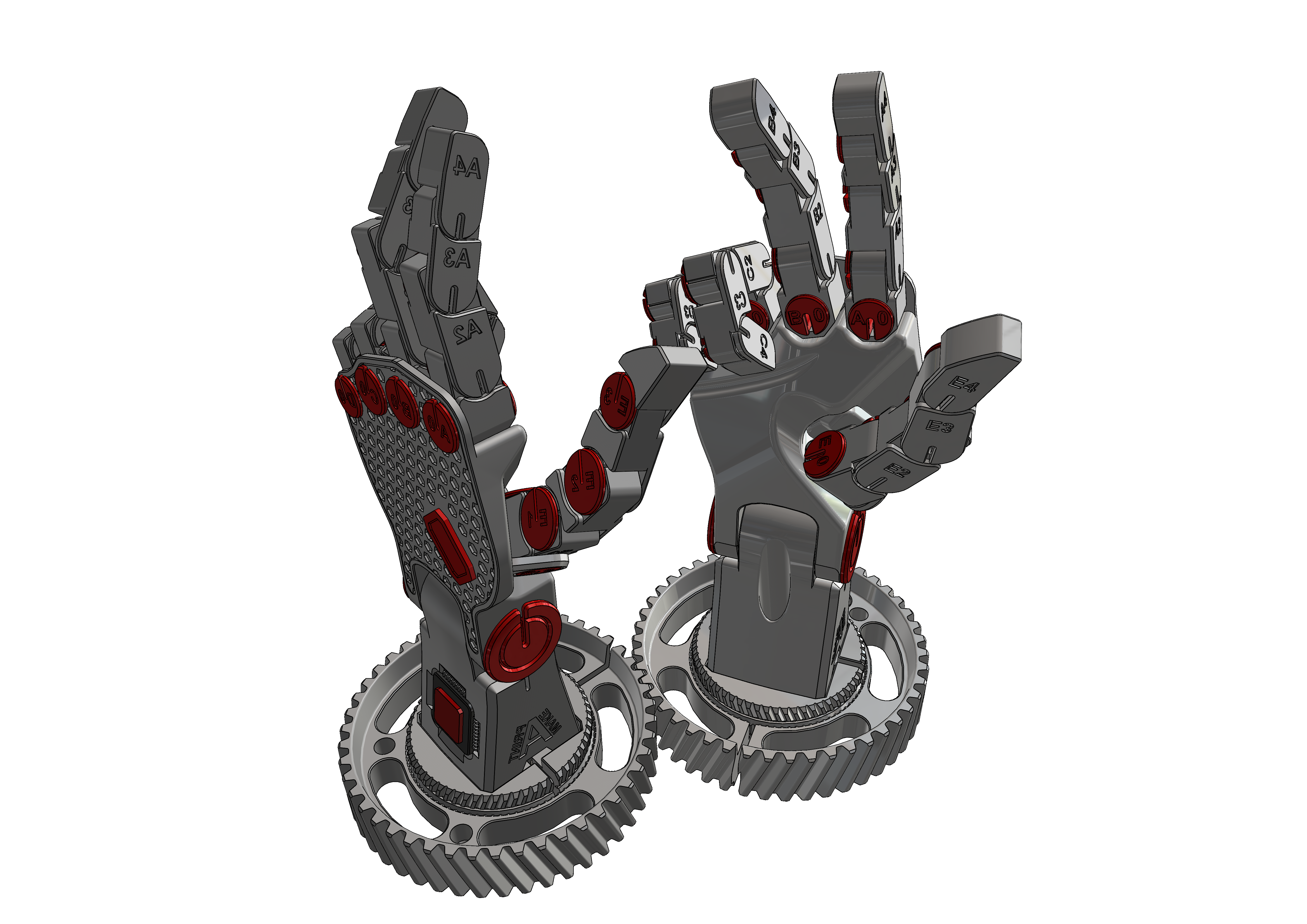 Miniatura 7 do modelo 3D Poseable Robot Hand (Right Hand) (PLA)