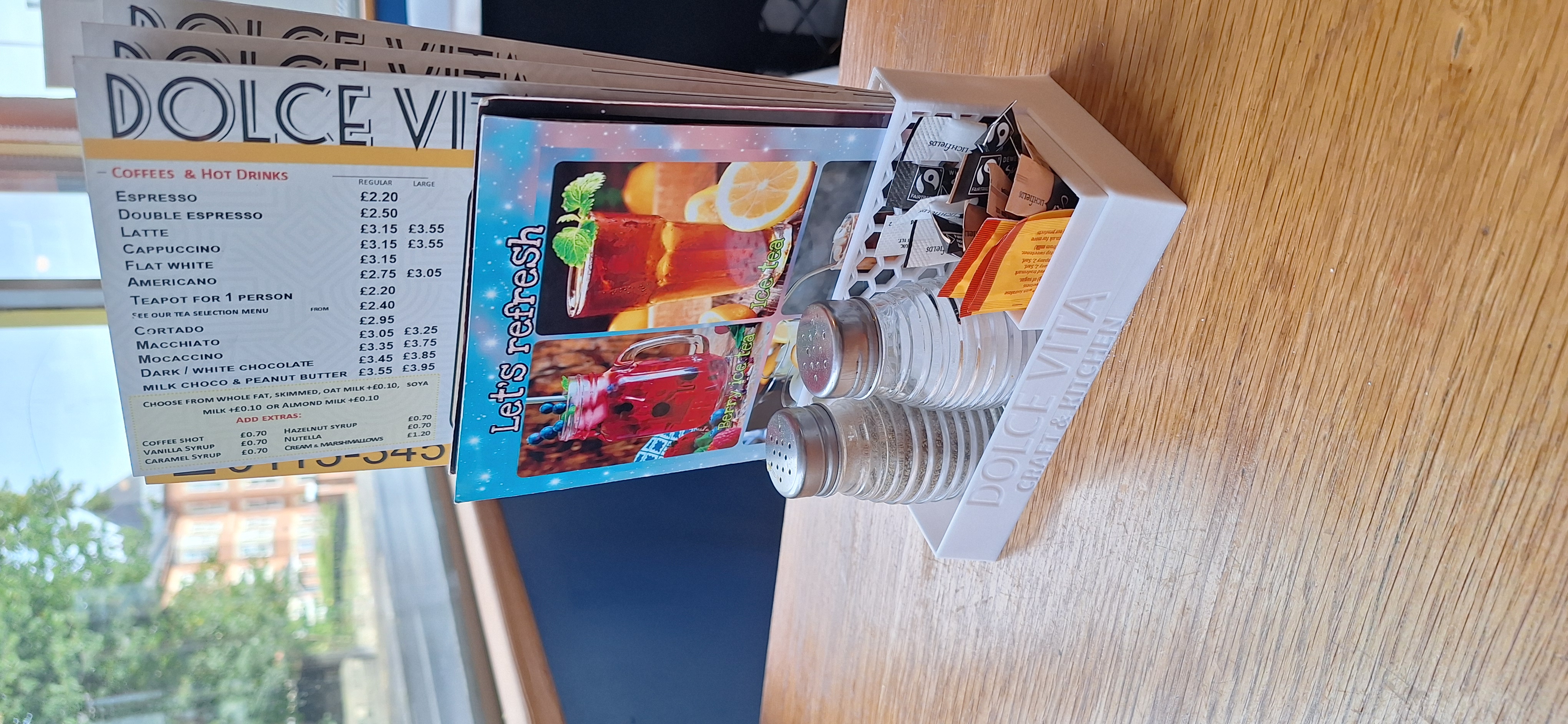menu restaurant/cafe holder