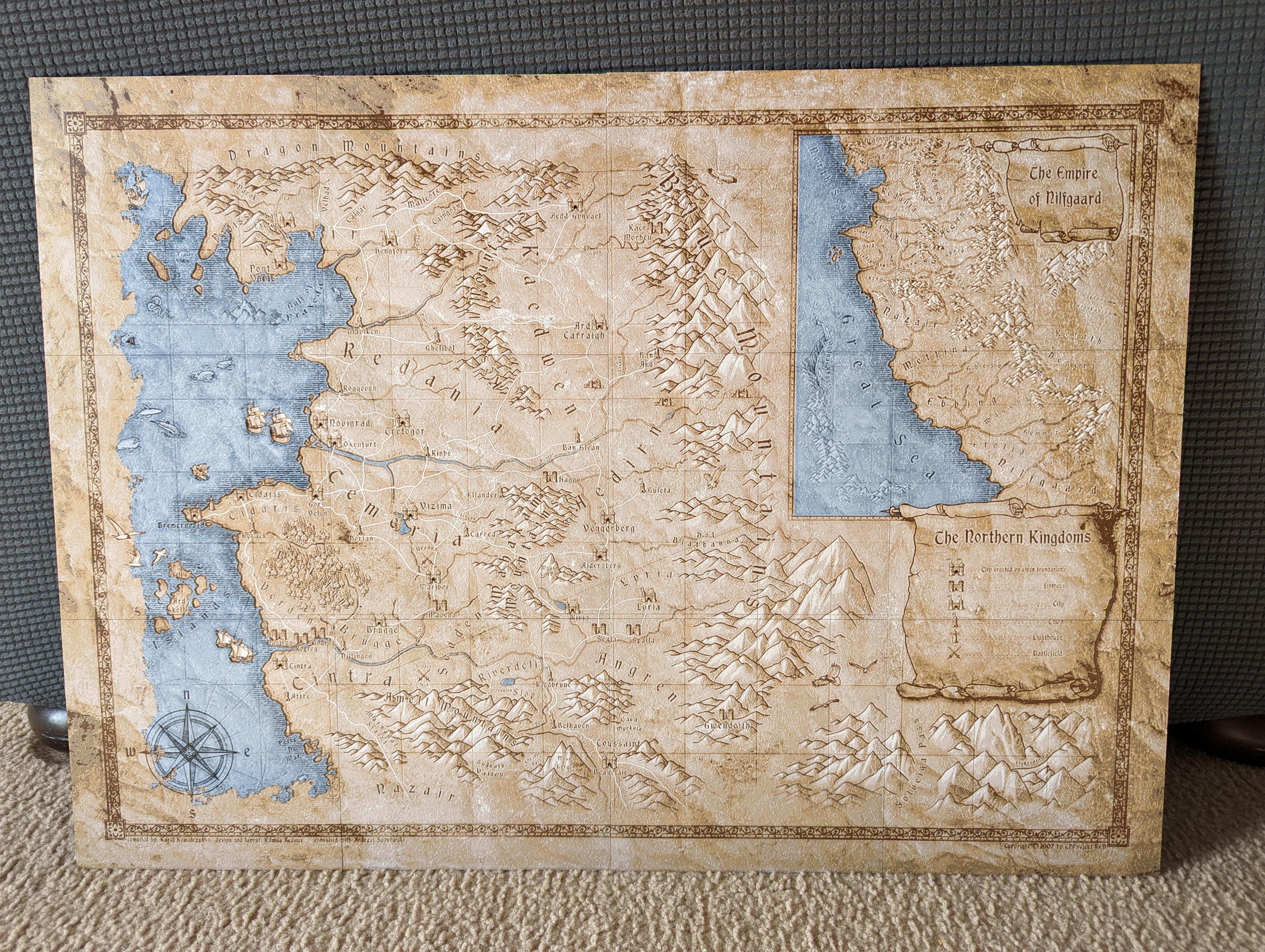 The Witcher 3 Continent Map - Color - Huforge