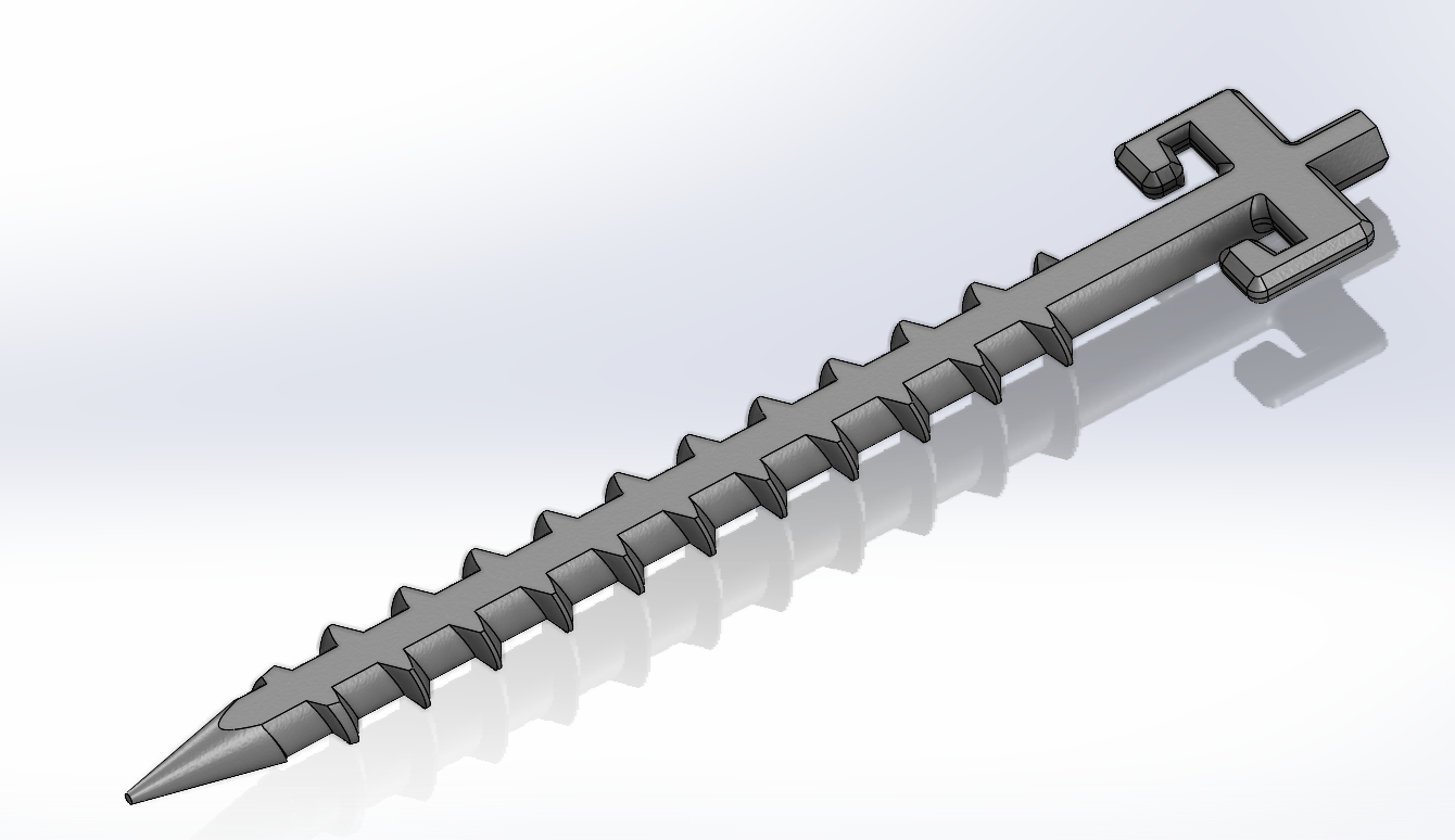 Tent screw peg