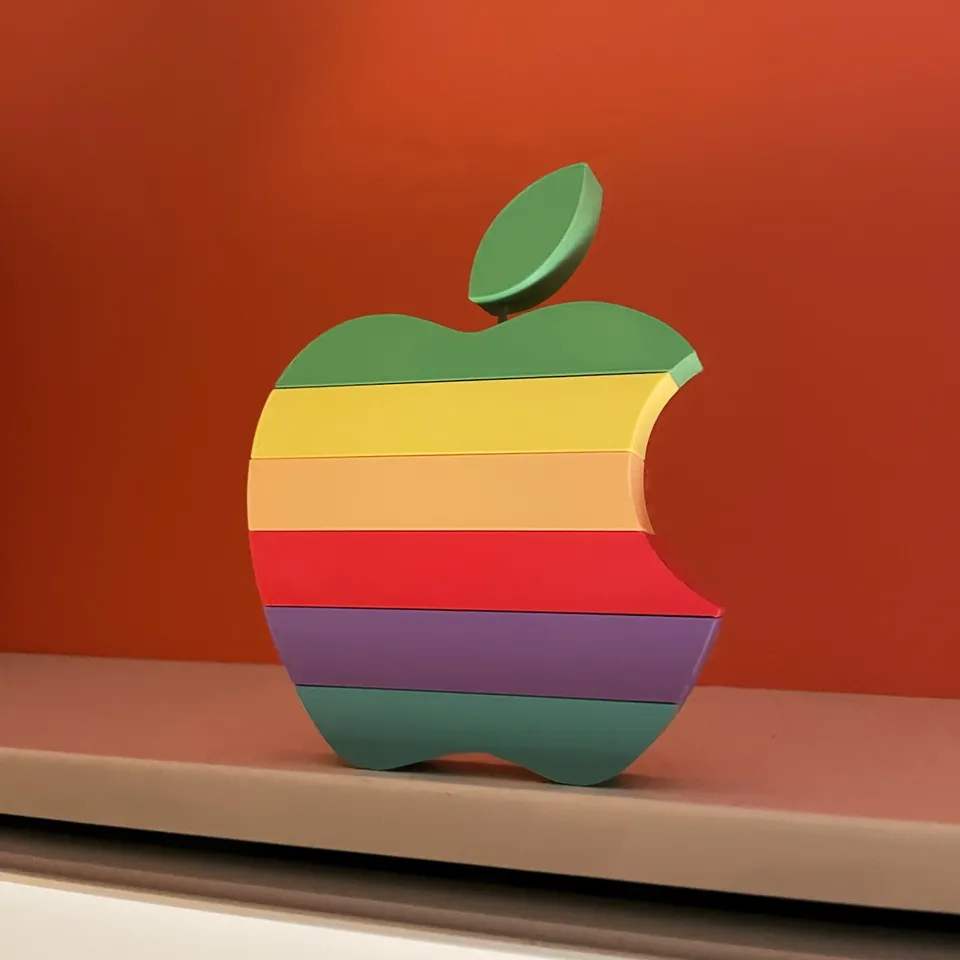 cool apple logo with pictures inside of it
