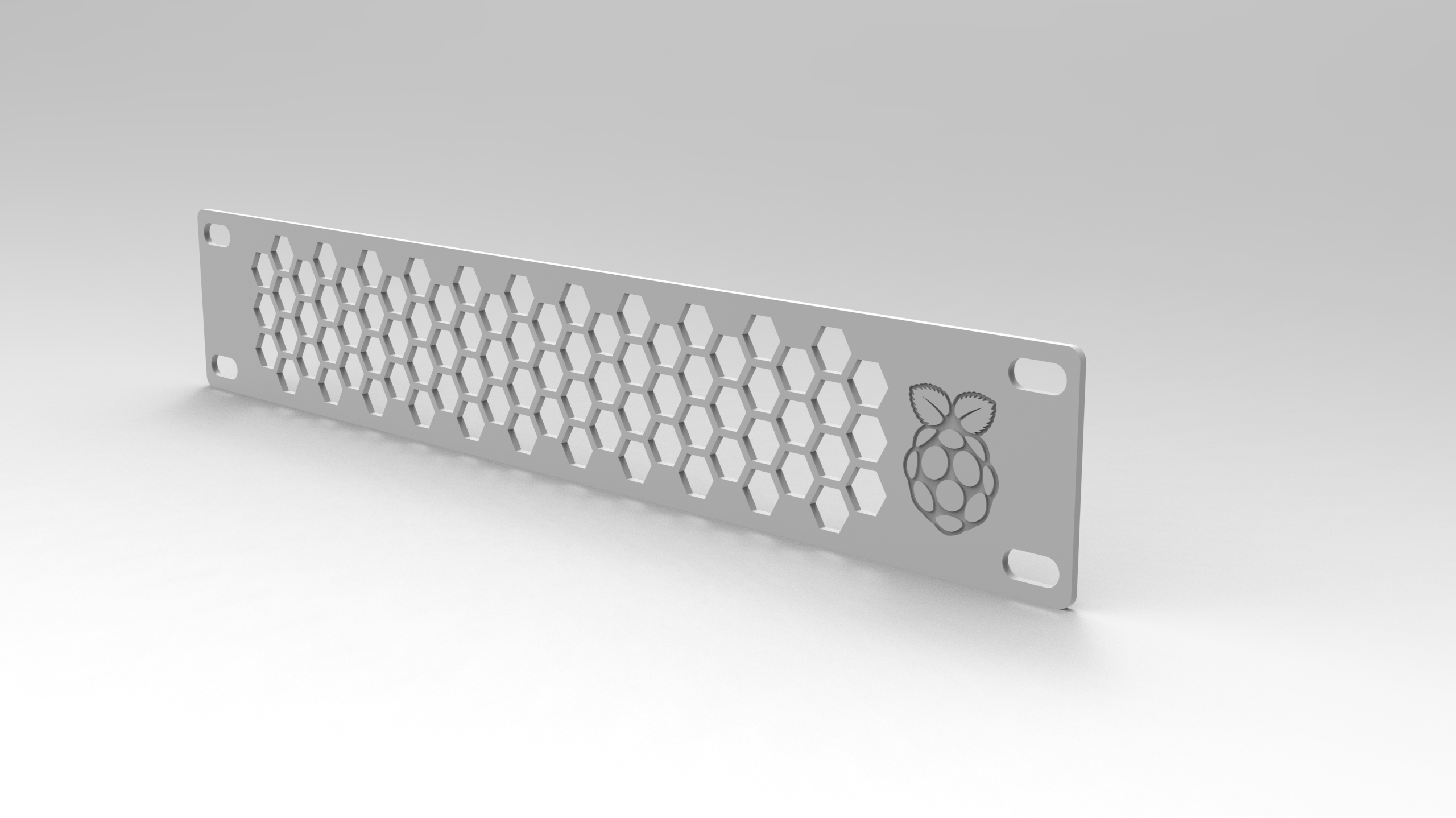 10 inch rack mount blank 1u with raspberry pi logo by rex tang