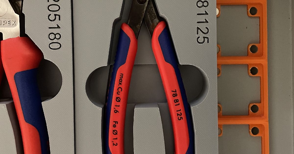 Gridfinity Knipex 7881125 side cutter Seitenschneider by Matthias