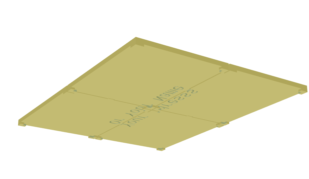 Mailbox humidity bottom grid (customizable, parametric) — miniatura 3