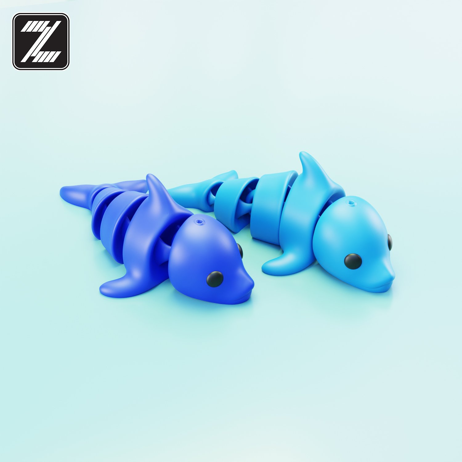 Flexi baby dolphin keychain