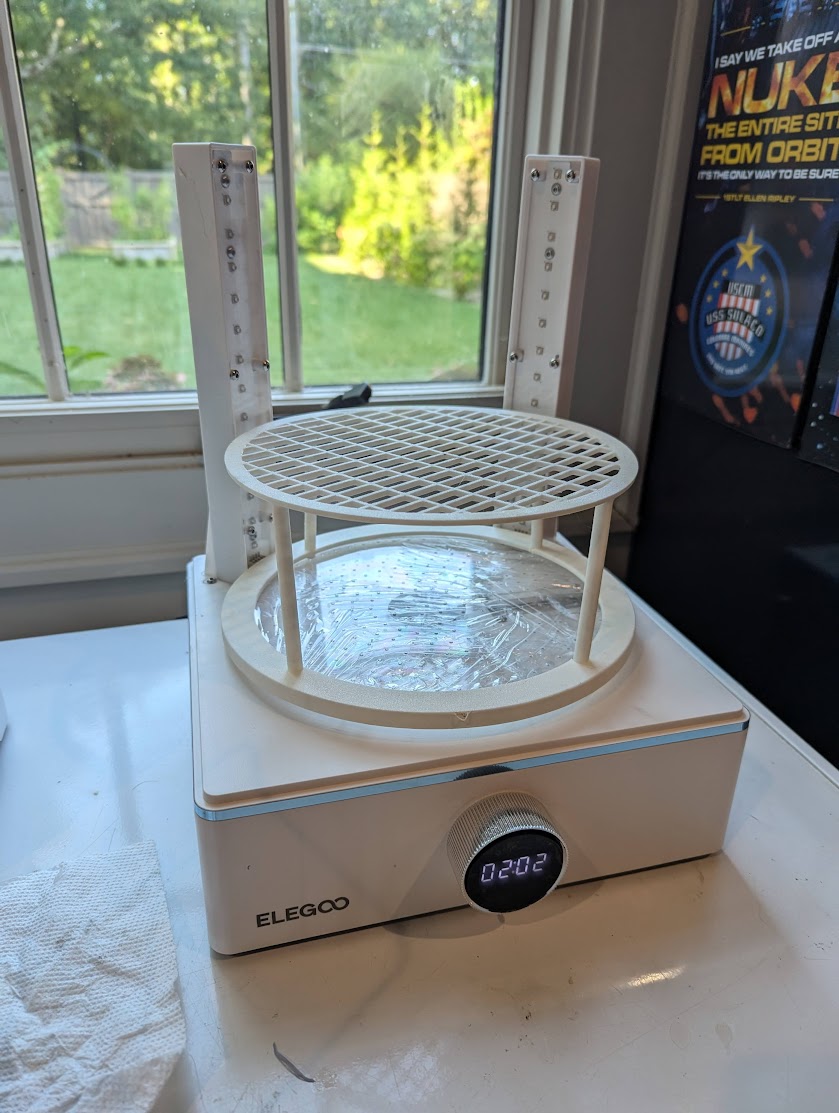 Stackable riser/turntable for resin 3d printer UV curing stations by ...