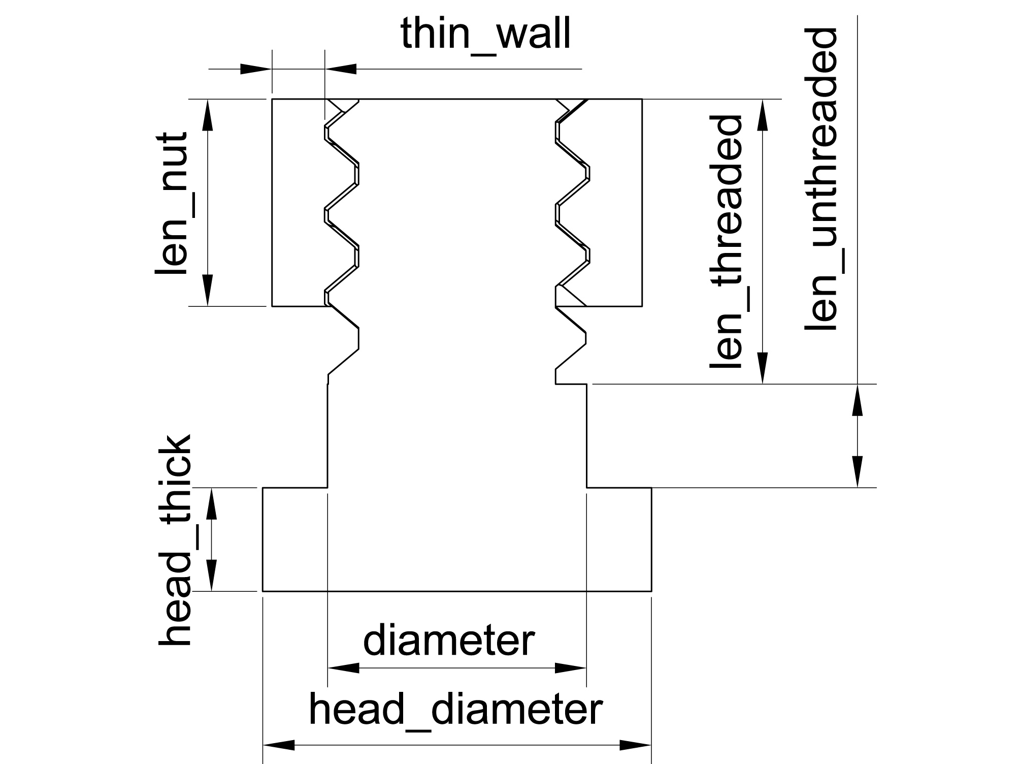 Custom Threads for 3D Printing (Parametric) — miniatura 4