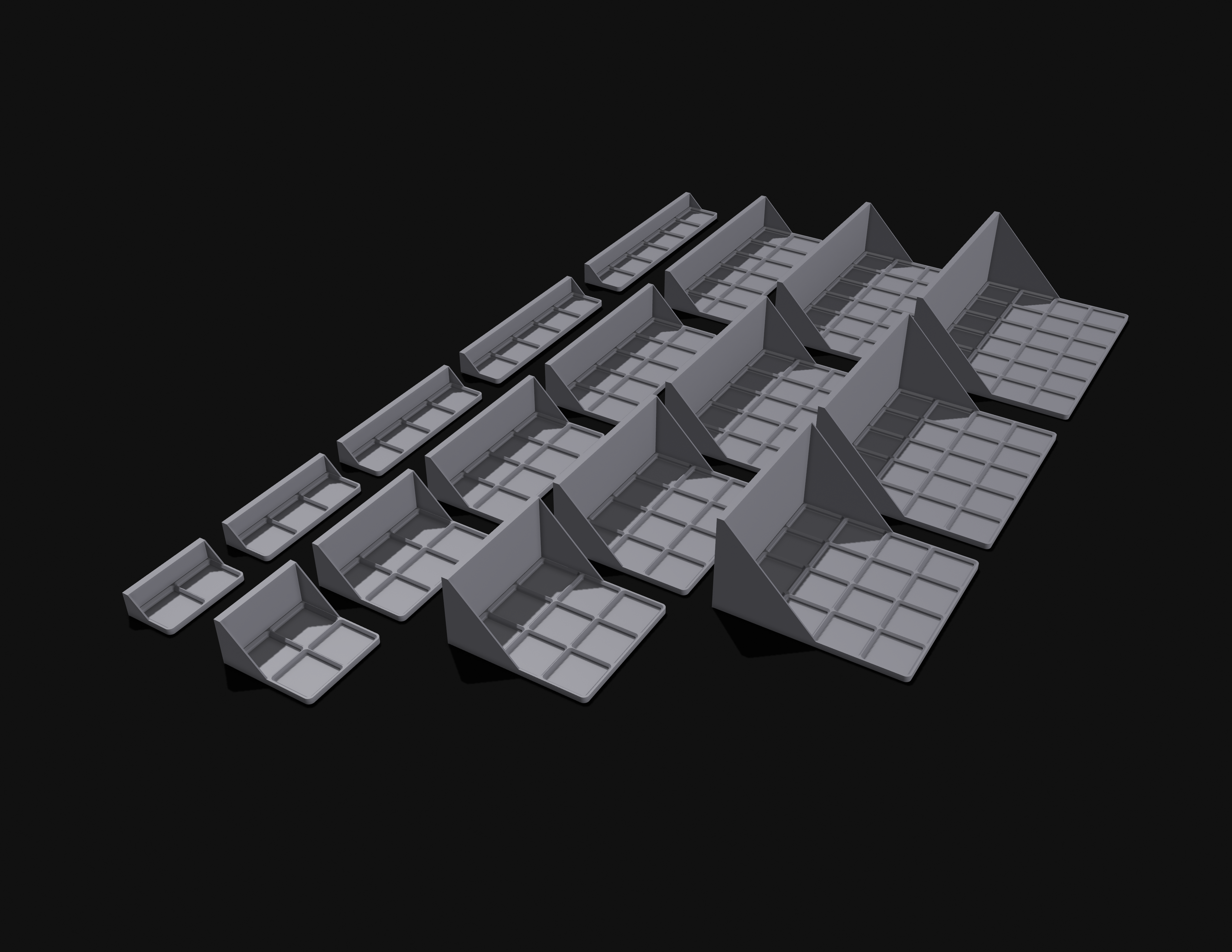 Honeycomb storage wall (HWS) gridfinity shelves